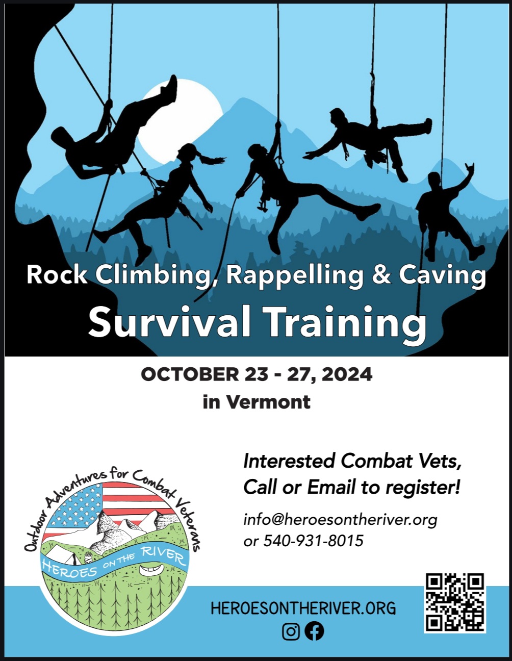 Rock Climbing, Rappelling & Caving Survival Training | Heroes on the River