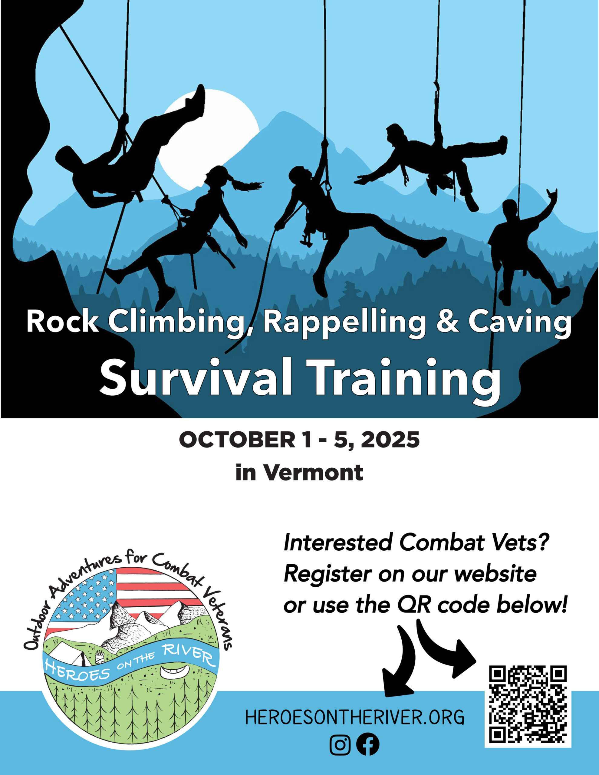 Heroes on the River | Rock Climbing, Rapelling & Caving Survival Training | Winchester, Va